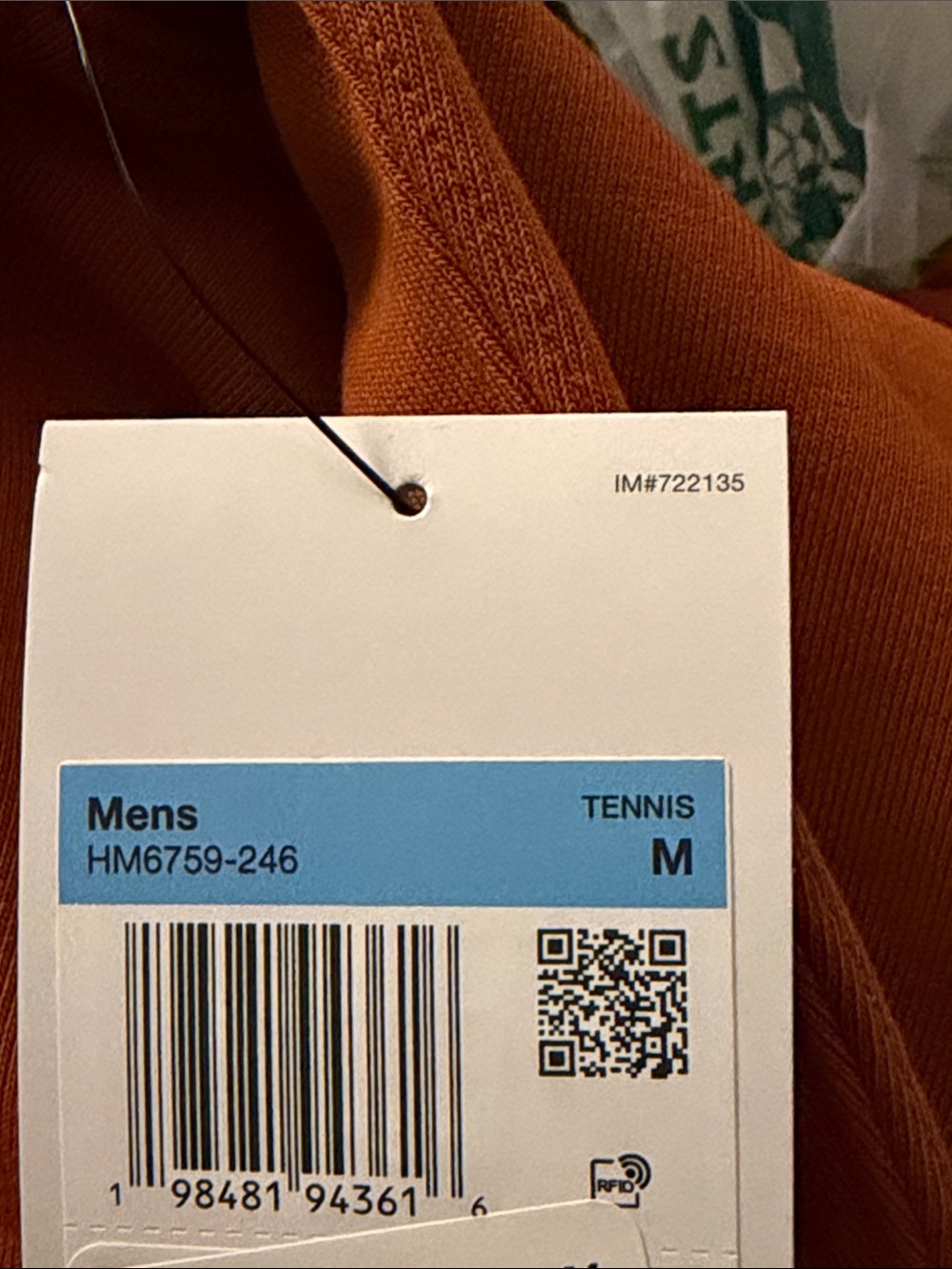 NWT Nike Men's Dri-Fit French Terry Rust Tennis Nikecourt Hoodie Sz M $95 - Picture 6 of 7
